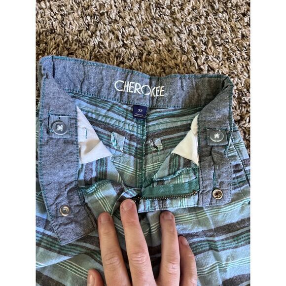 Cherokee Boys Blue striped cotton shorts size 3T - Picture 3 of 4